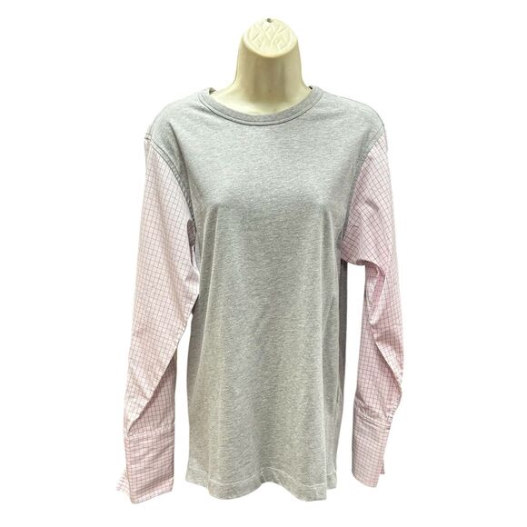 Dries Van Noten Gray & Pink Contrast Sleeves T-shirt NWT Size XS - Picture 4 of 8